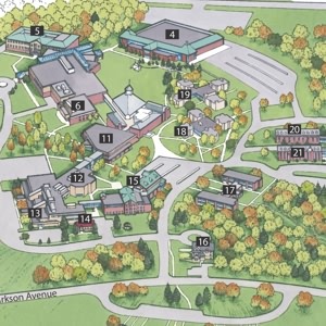 Clarkson University Campus Map - Wynne Karlotte